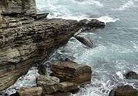rocks and waves
