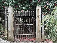 split bamboo gate