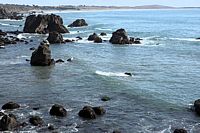 sea, rocks and waves